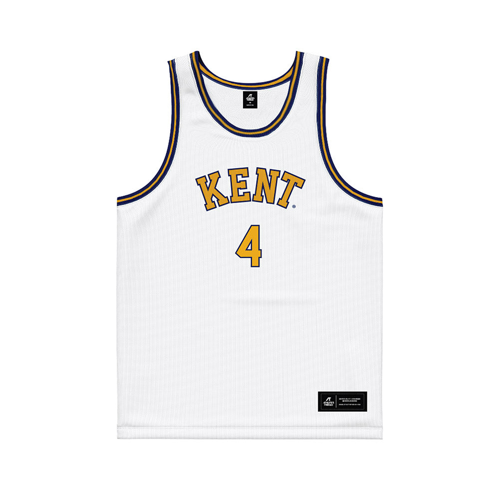 Kent State - NCAA Men's Basketball : Jamal Sumlin - White Basketball Jersey