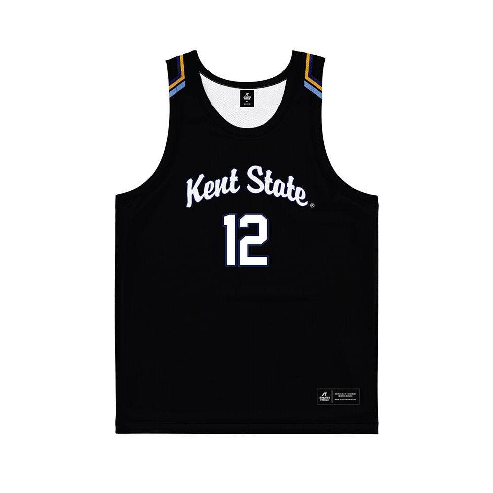 Kent State - NCAA Women's Basketball : Dionna Gray - Black Basketball Jersey-0