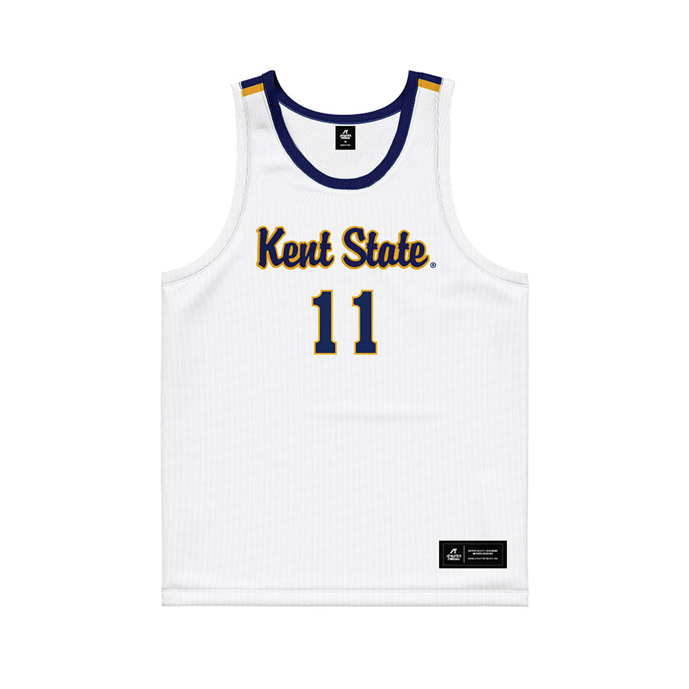 Kent State - NCAA Women's Basketball : Anna Campanelli - White Basketball Jersey-0