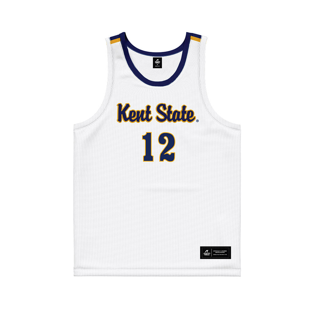 Kent State - NCAA Women's Basketball : Dionna Gray - White Basketball Jersey-0