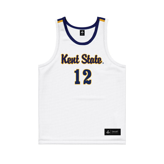 Kent State - NCAA Women's Basketball : Dionna Gray - White Basketball Jersey-0