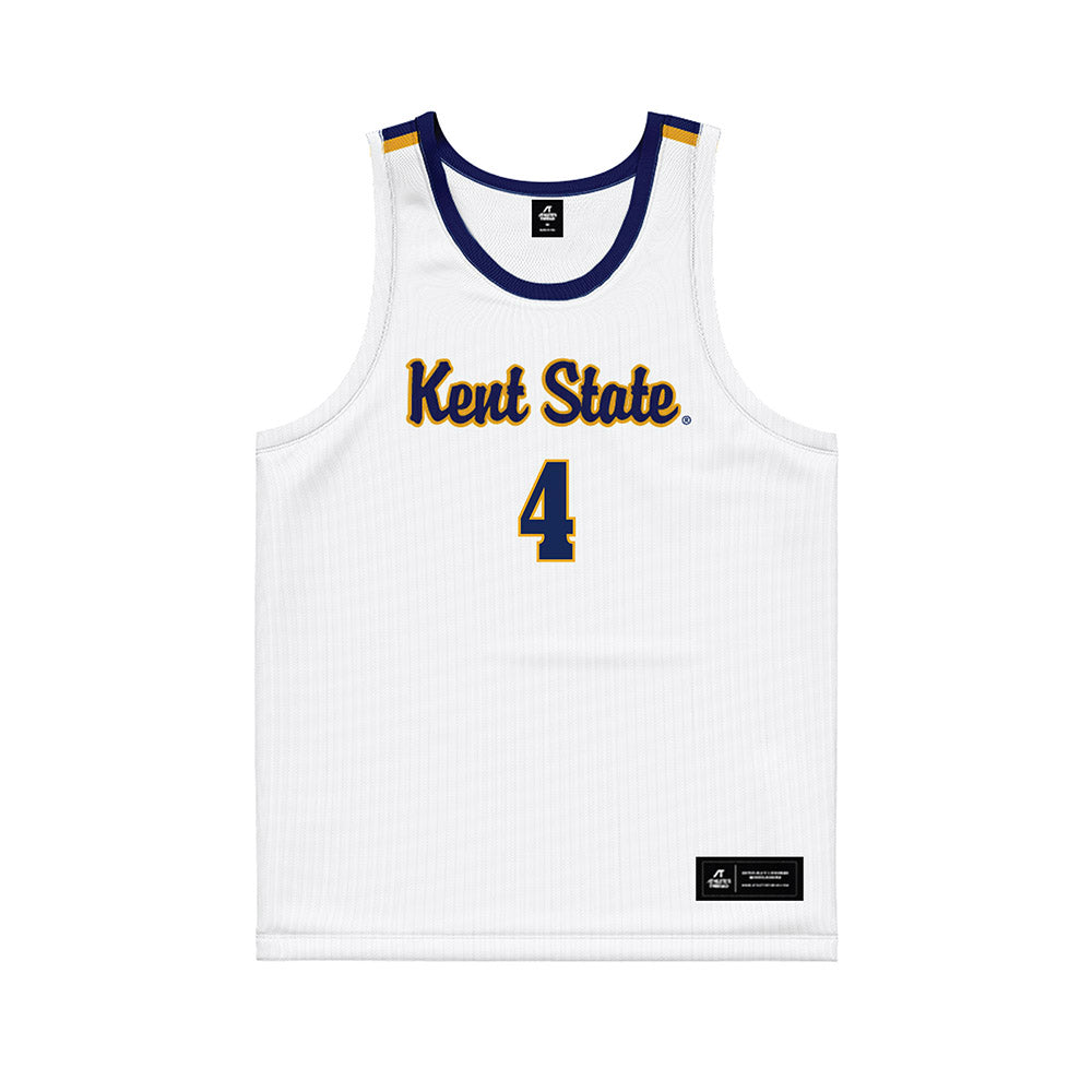Kent State - NCAA Women's Basketball : Journey Hildebrand - White Basketball Jersey-0