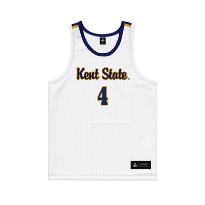 Kent State - NCAA Women's Basketball : Journey Hildebrand - White Basketball Jersey-0