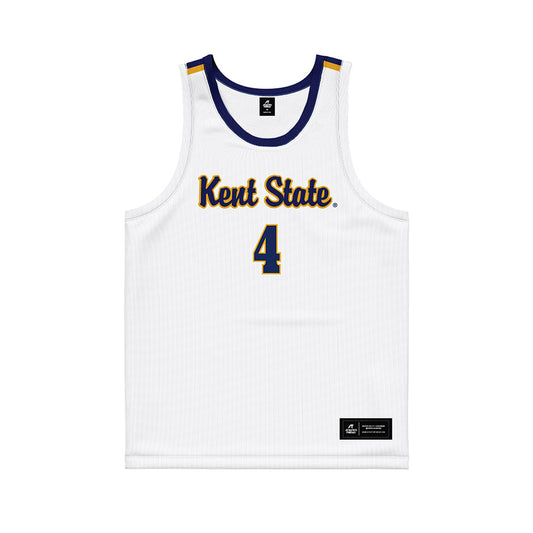 Kent State - NCAA Women's Basketball : Journey Hildebrand - White Basketball Jersey-0