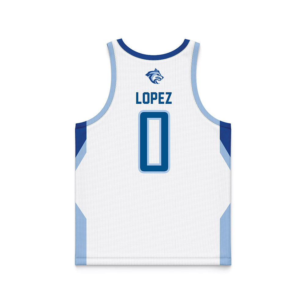  - NCAA Women's Basketball : Alysa Lopez - White Basketball Jersey-1