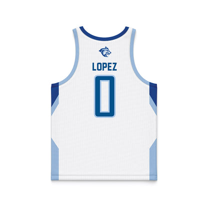  - NCAA Women's Basketball : Alysa Lopez - White Basketball Jersey-1