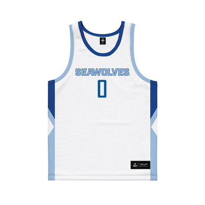  - NCAA Women's Basketball : Alysa Lopez - White Basketball Jersey-0