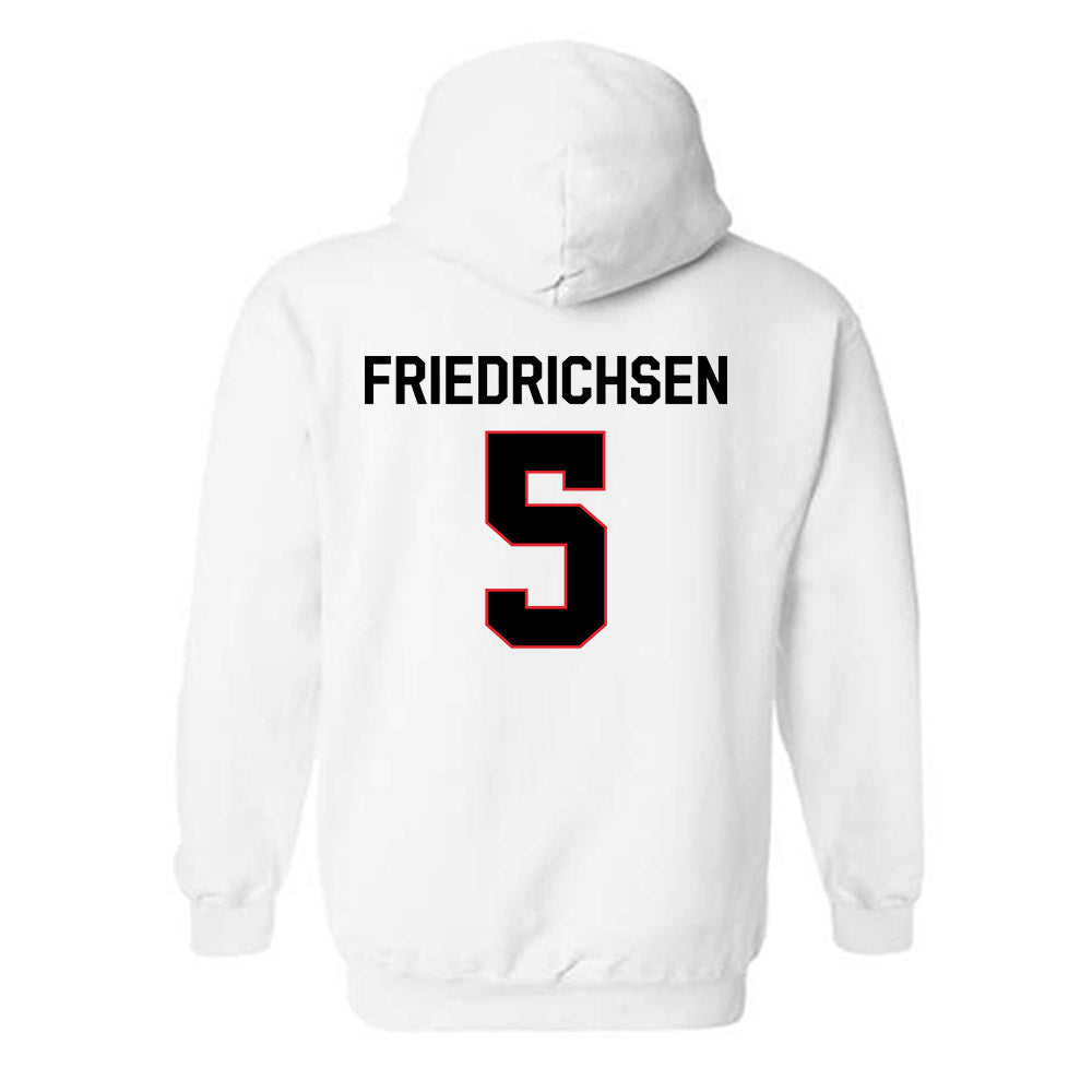 Davidson - NCAA Men's Basketball : Parker Friedrichsen - Classic Fashion Shersey Hooded Sweatshirt-1