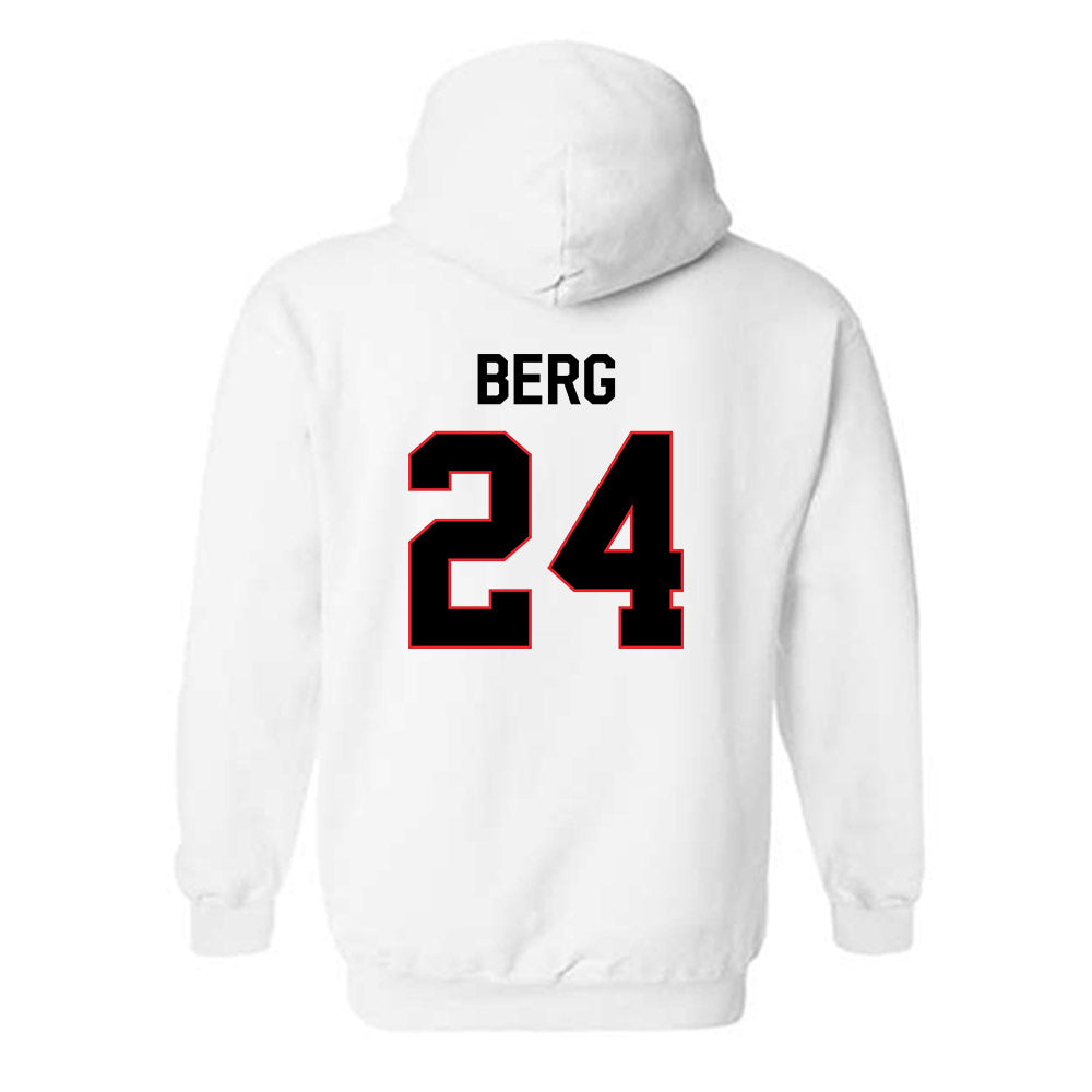 Davidson - NCAA Football : Brodey Berg - Classic Fashion Shersey Hooded Sweatshirt-1