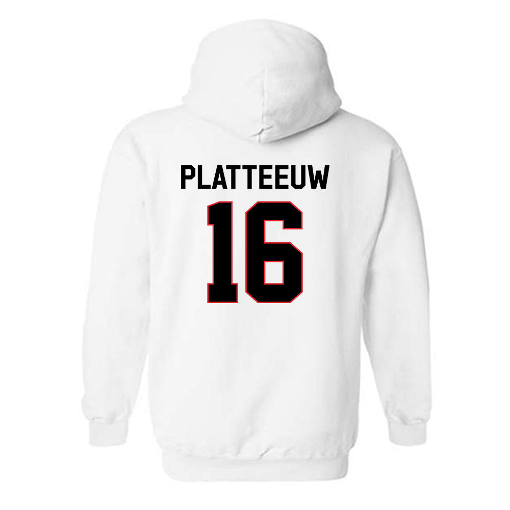 Davidson - NCAA Men's Basketball : Ian Platteeuw - Classic Fashion Shersey Hooded Sweatshirt-1