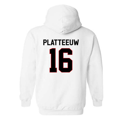 Davidson - NCAA Men's Basketball : Ian Platteeuw - Classic Fashion Shersey Hooded Sweatshirt-1