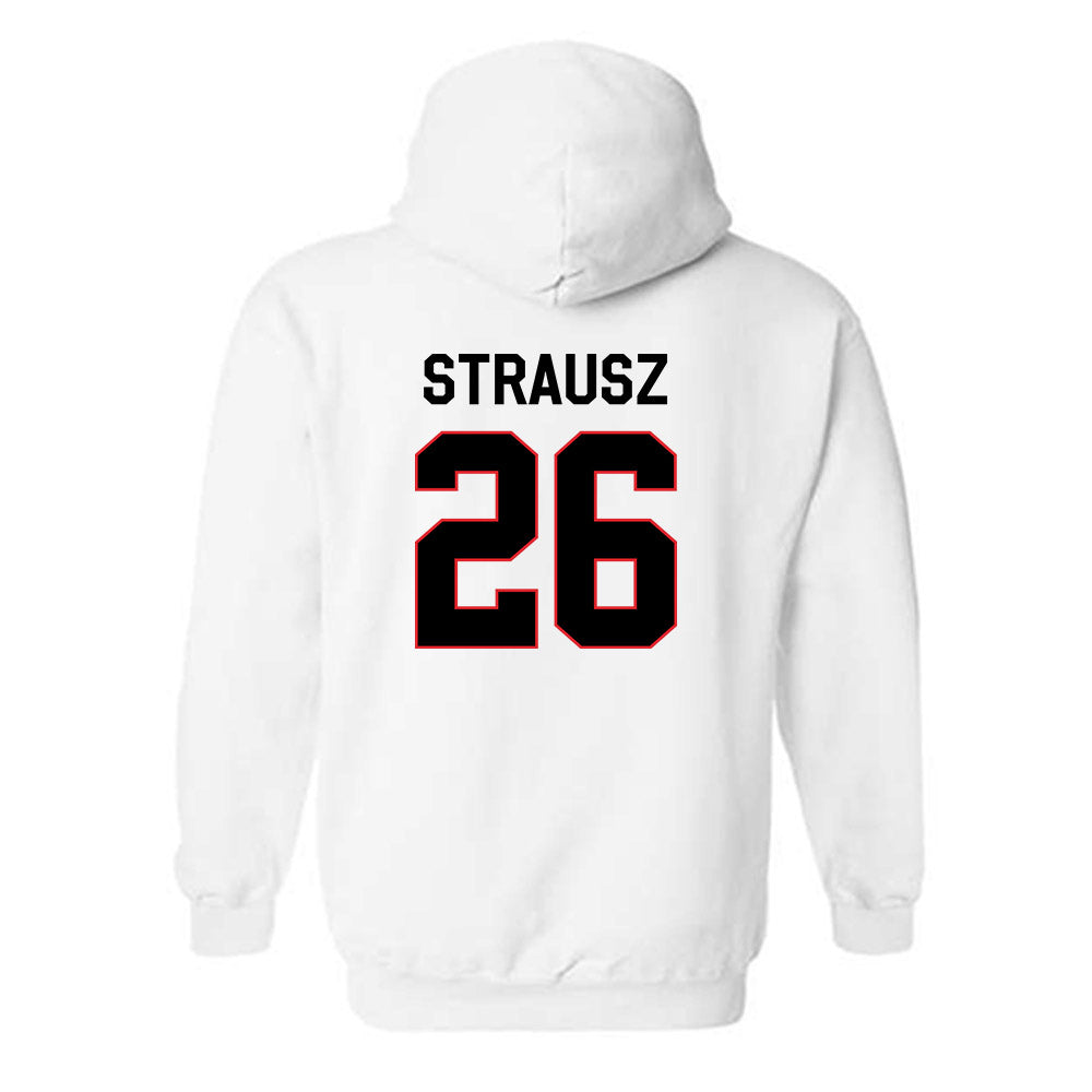 Davidson - NCAA Women's Basketball : Edina Strausz - Classic Fashion Shersey Hooded Sweatshirt