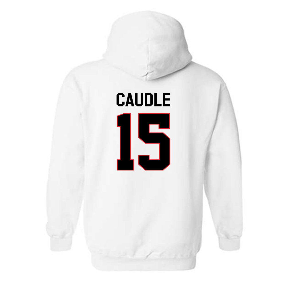 Davidson - NCAA Football : Justin Caudle - Classic Fashion Shersey Hooded Sweatshirt-1