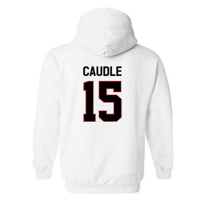 Davidson - NCAA Football : Justin Caudle - Classic Fashion Shersey Hooded Sweatshirt-1
