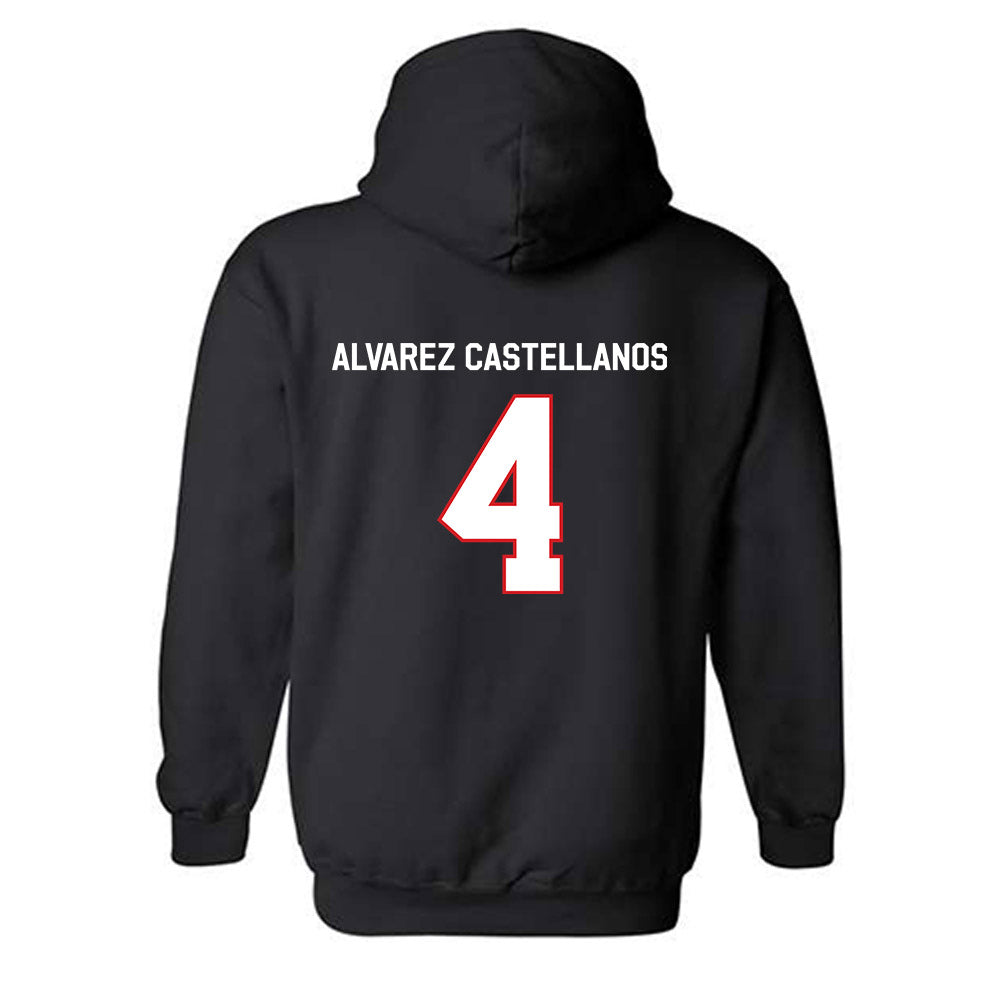 Davidson - NCAA Women's Basketball : Elena Alvarez Castellanos - Classic Fashion Shersey Hooded Sweatshirt-1
