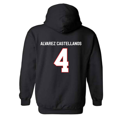 Davidson - NCAA Women's Basketball : Elena Alvarez Castellanos - Classic Fashion Shersey Hooded Sweatshirt-1
