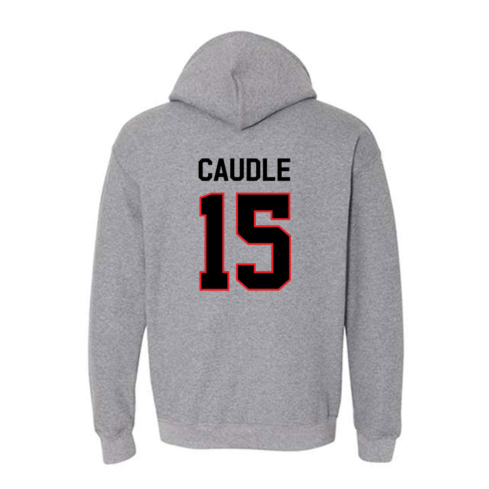 Davidson - NCAA Football : Justin Caudle - Classic Fashion Shersey Hooded Sweatshirt-1