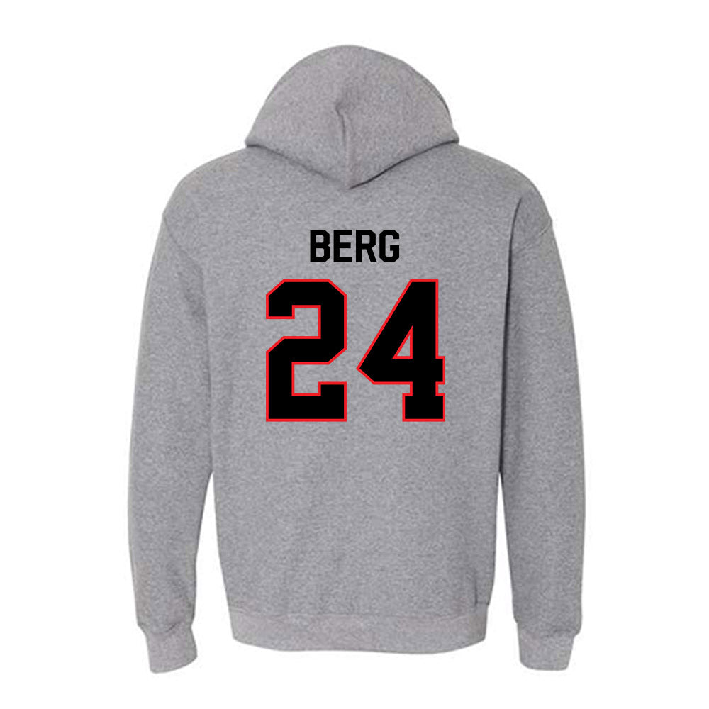 Davidson - NCAA Football : Brodey Berg - Classic Fashion Shersey Hooded Sweatshirt-1