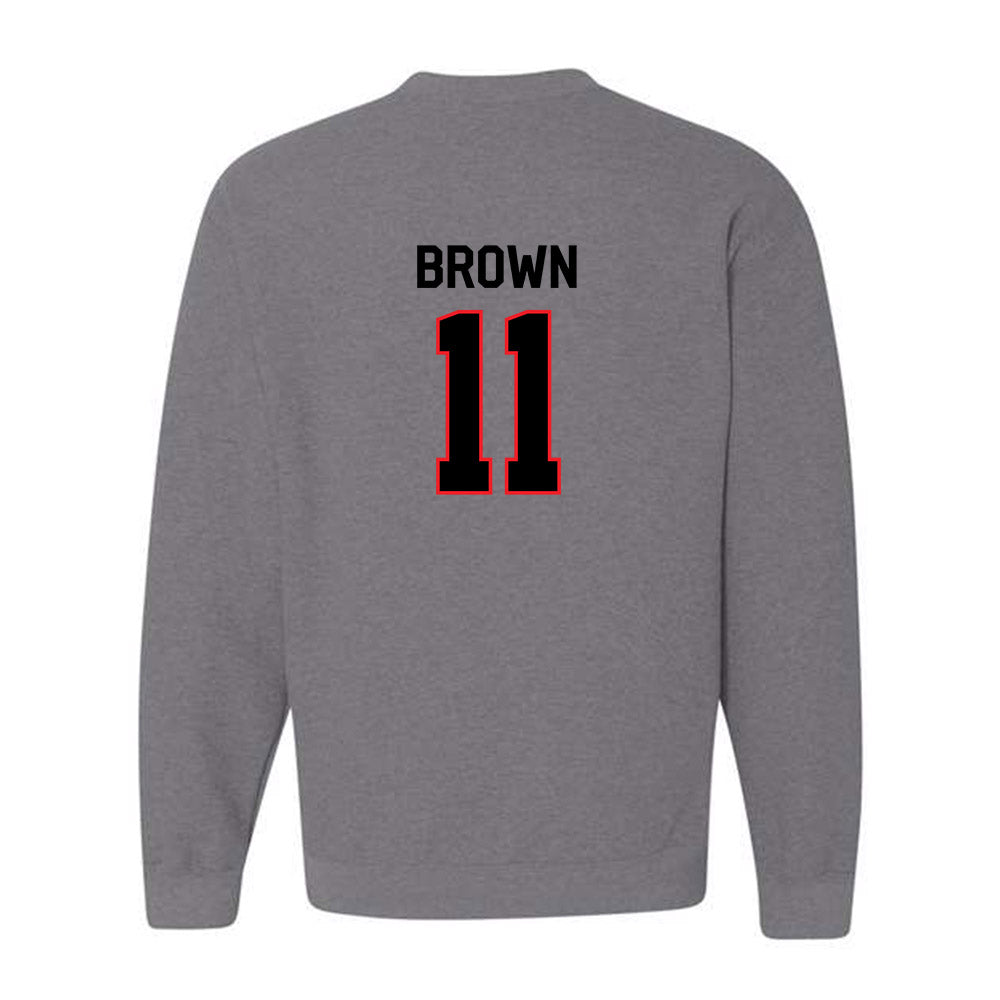 Davidson - NCAA Men's Basketball : Sam Brown - Classic Fashion Shersey Crewneck Sweatshirt-1