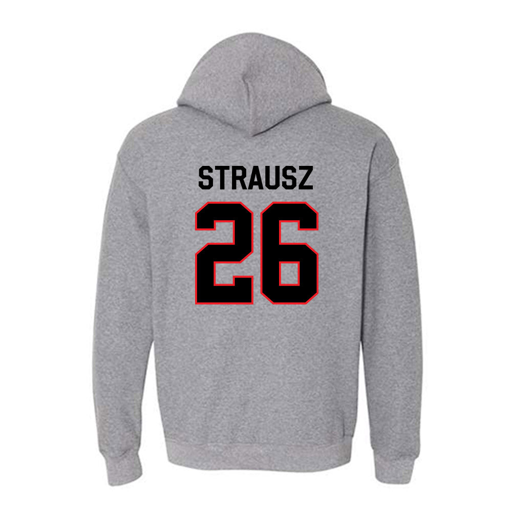 Davidson - NCAA Women's Basketball : Edina Strausz - Classic Fashion Shersey Hooded Sweatshirt