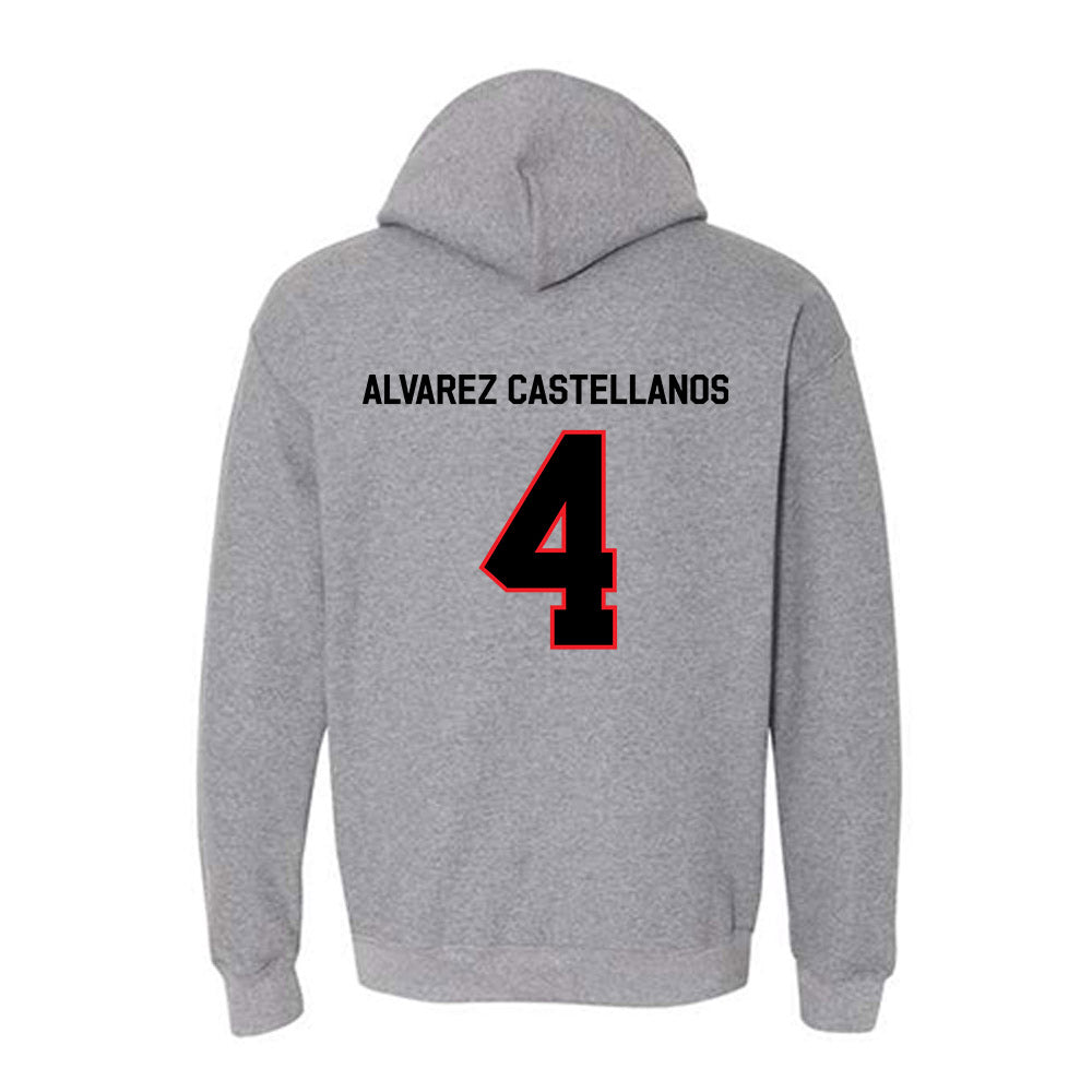 Davidson - NCAA Women's Basketball : Elena Alvarez Castellanos - Classic Fashion Shersey Hooded Sweatshirt-1