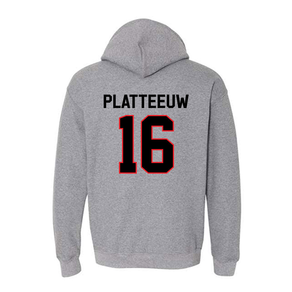 Davidson - NCAA Men's Basketball : Ian Platteeuw - Classic Fashion Shersey Hooded Sweatshirt-1