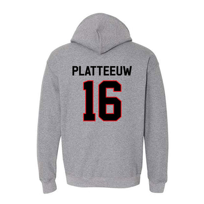 Davidson - NCAA Men's Basketball : Ian Platteeuw - Classic Fashion Shersey Hooded Sweatshirt-1
