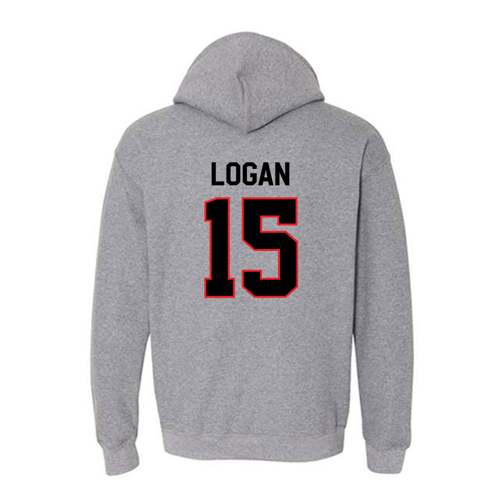 Davidson - NCAA Men's Basketball : Sean Logan - Classic Fashion Shersey Hooded Sweatshirt-1