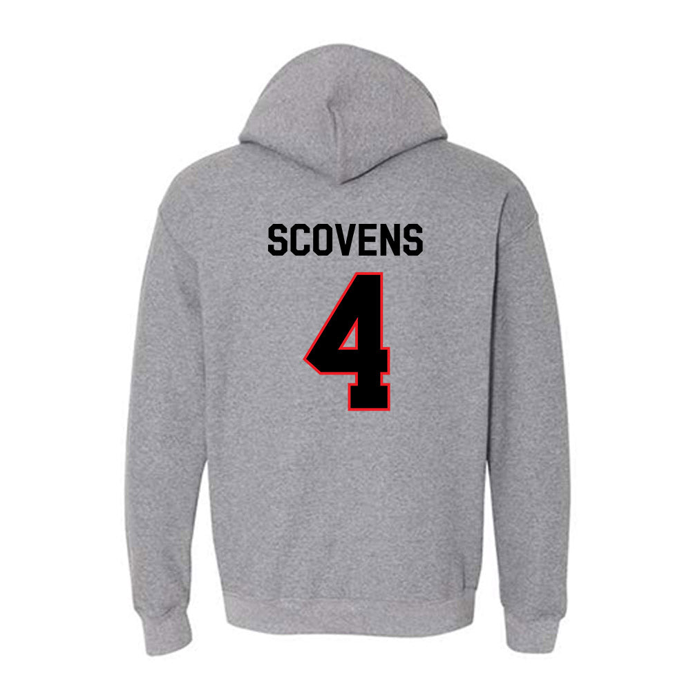 Davidson - NCAA Men's Basketball : Josh Scovens - Classic Fashion Shersey Hooded Sweatshirt-1