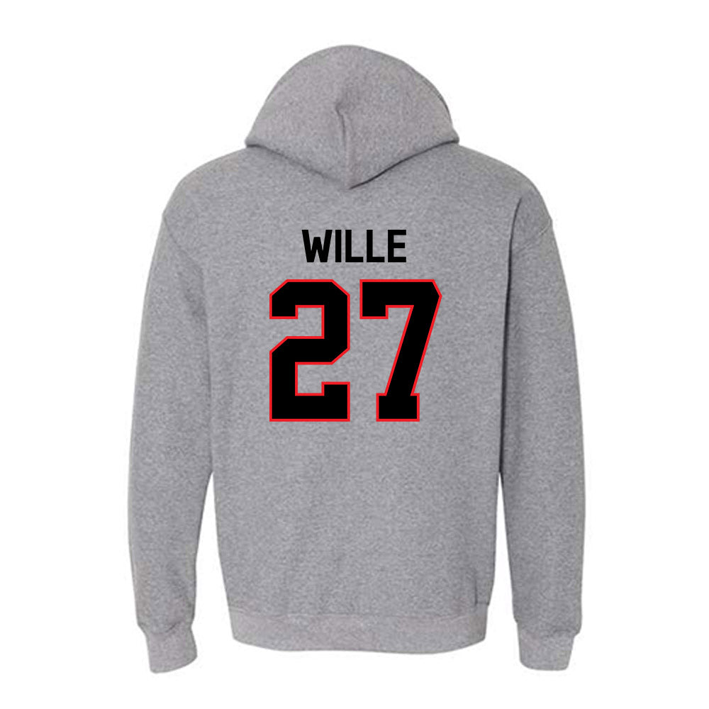 Davidson - NCAA Baseball : Tyler Wille - Classic Fashion Shersey Hooded Sweatshirt-1