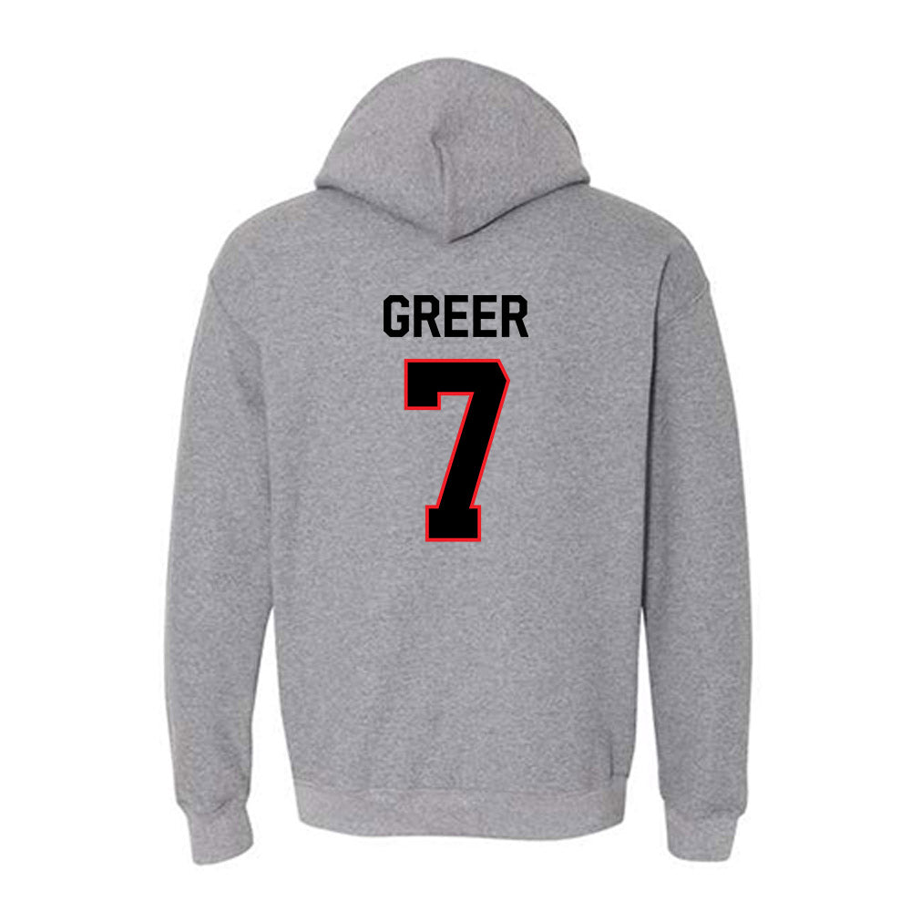 Davidson - NCAA Men's Basketball : RJ Greer - Classic Fashion Shersey Hooded Sweatshirt-1
