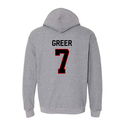 Davidson - NCAA Men's Basketball : RJ Greer - Classic Fashion Shersey Hooded Sweatshirt-1