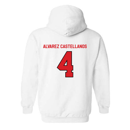 Davidson - NCAA Women's Basketball : Elena Alvarez Castellanos - Classic Fashion Shersey Hooded Sweatshirt-1