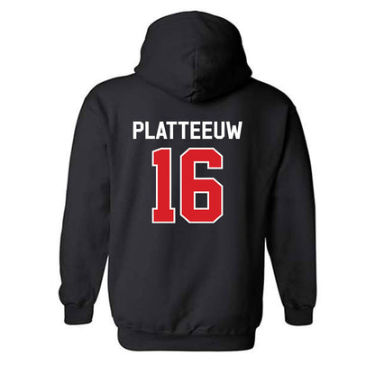 Davidson - NCAA Men's Basketball : Ian Platteeuw - Classic Fashion Shersey Hooded Sweatshirt-1