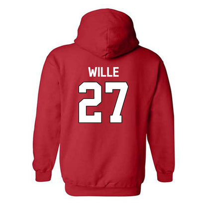 Davidson - NCAA Baseball : Tyler Wille - Classic Fashion Shersey Hooded Sweatshirt-1