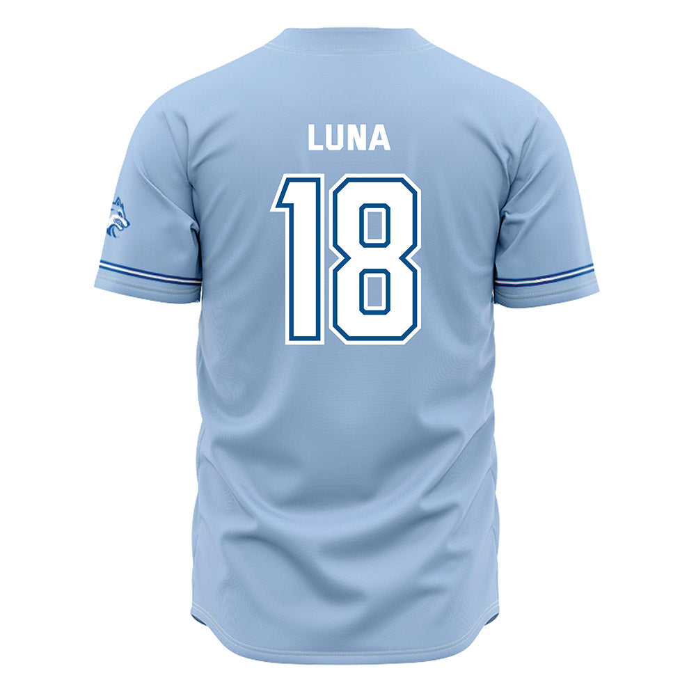 SSU - NCAA Baseball : Herman Luna - Carolina Blue Jersey-1