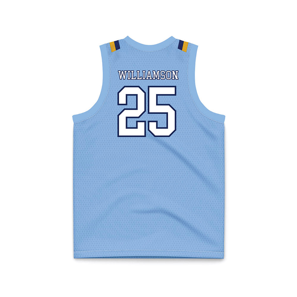 Kent State - NCAA Men's Basketball : Jahari Williamson - Baby Blue Basketball Jersey-1
