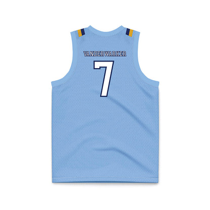 Kent State - NCAA Men's Basketball : Landon Vanderwarker - Baby Blue Basketball Jersey-1