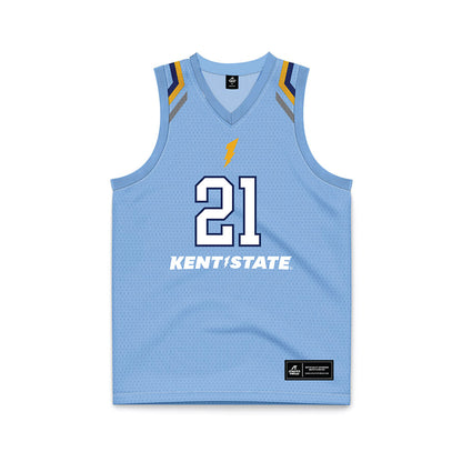 Kent State - NCAA Men's Basketball : Deandre Jones - Baby Blue Basketball Jersey