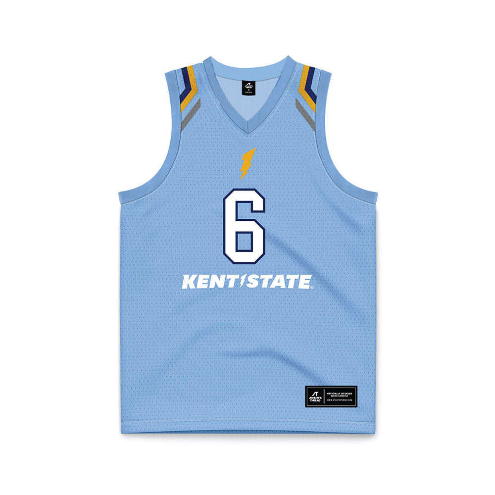 Kent State - NCAA Men's Basketball : Quinn Woidke - Baby Blue Basketball Jersey-0
