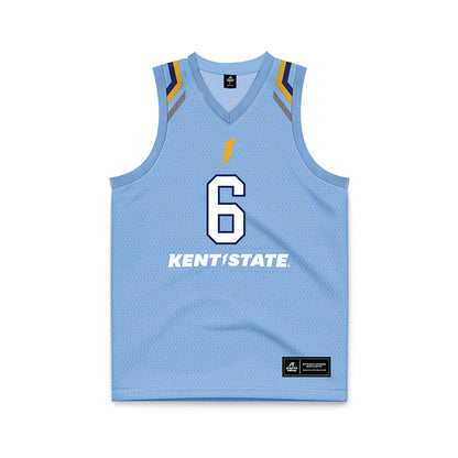 Kent State - NCAA Men's Basketball : Quinn Woidke - Baby Blue Basketball Jersey-0