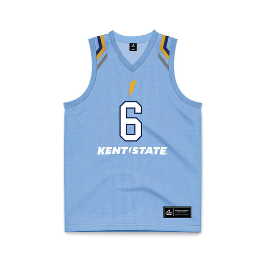 Kent State - NCAA Men's Basketball : Quinn Woidke - Baby Blue Basketball Jersey-0