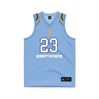 Kent State - NCAA Men's Basketball : Delrecco Gillespie - Baby Blue Basketball Jersey-0