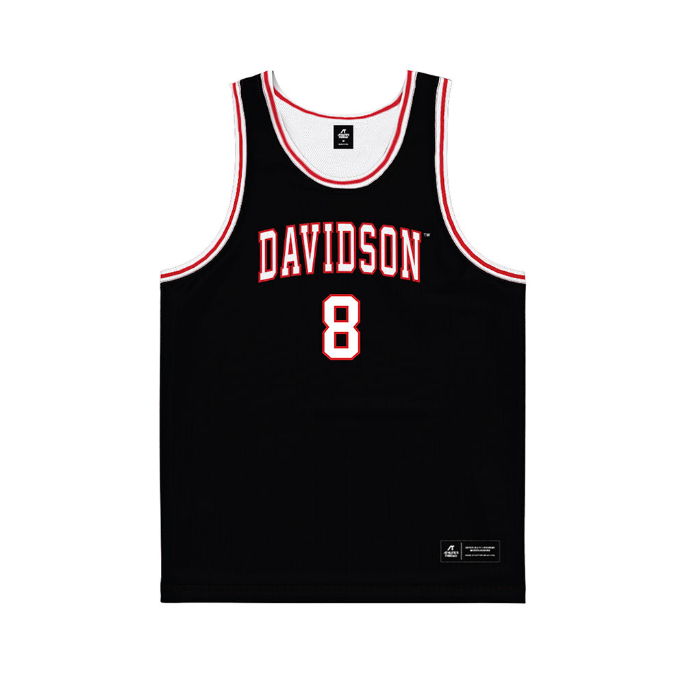 Davidson - NCAA Men's Basketball : Joe Hurlburt - Black Basketball Jersey