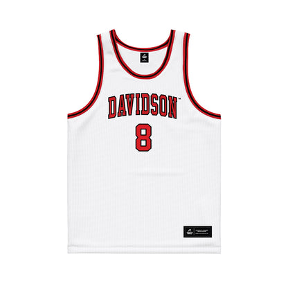 Davidson - NCAA Men's Basketball : Joe Hurlburt - White Basketball Jersey