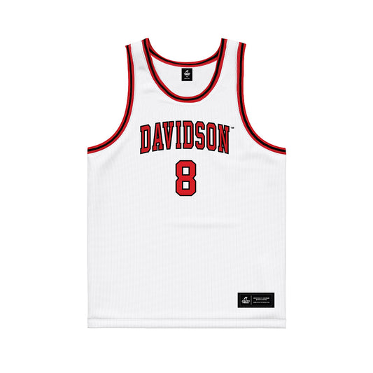 Davidson - NCAA Men's Basketball : Joe Hurlburt - White Basketball Jersey