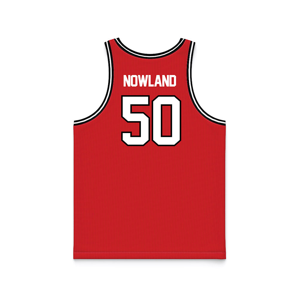 Davidson - NCAA Men's Basketball : John Nowland - Red Basketball Jersey-1