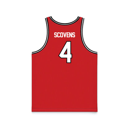 Davidson - NCAA Men's Basketball : Josh Scovens - Red Basketball Jersey-1