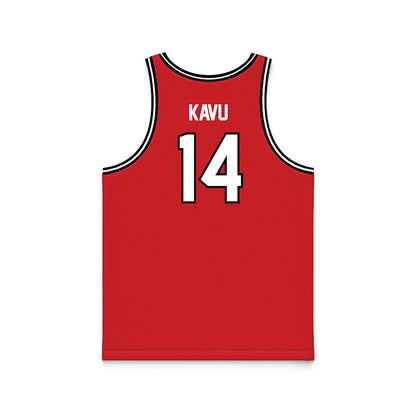 Davidson - NCAA Men's Basketball : Phillip Kavu - Red Basketball Jersey