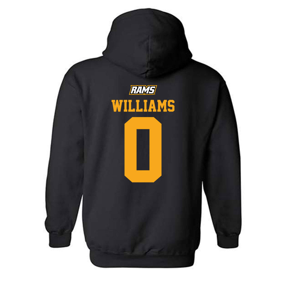VCU - NCAA Women's Basketball : Tyrielle Williams - Sports Shersey Hooded Sweatshirt-1